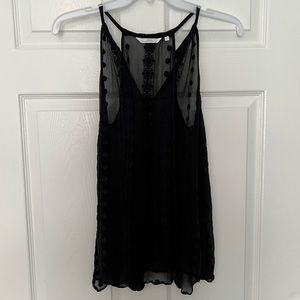 Black Sheer Tank Top